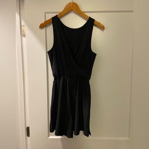Black sleeveless romper